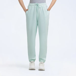 Pantalones Deportivos de Mujer OEM de Alta Calidad, Personalizados, Extra Grandes, Color Verde Menta, Gruesos para Invierno, con Bolsillos Laterales y Puños Elásticos - Product Image 1