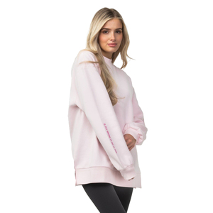 Sudaderas de Felpa de Algodón con Estampado Personalizado, Cuello Redondo, Hombros Caídos, Diseño de Insignia en la Parte Delantera, Holgadas, Gruesas y Cálidas para Mujer, Tallas Grandes, OEM - Product Image 2