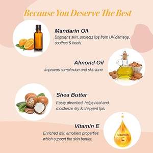 Bálsamo Labial Natural al por Mayor OEM con Vitamina C, Aceite de Almendras, Manteca de Karité y Aceite de Mandarina, Cuidado Labial de Marca Privada para Exportación al por Mayor - Product Image 3