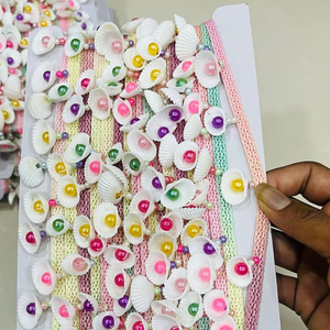Encaje de cuentas hecho a mano con encaje de concha y 3cm DIY Ropa para niños, zapatos, bolsos, accesorios - Product Image 1