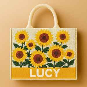 Fourre-tout perlé personnalisé, fourre-tout de mariage personnalisé, sac de perles florales, sac de mariage personnalisé, cadeau de demoiselle d'honneur, fourre-tout floral bleu, - Product Image 3