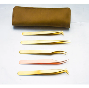 Pinzas para cejas de acero inoxidable con pestañas postizas negras al por mayor de la mejor calidad con volumen y puntas de fibra ayuda de belleza - Product Image 6