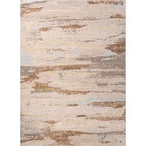 Tapis Entropy Blue en laine et soie de bambou noué à la main, classique, grand format, pour salon, adolescents, abstrait (1699 (Cs-01)) - Product Image 1