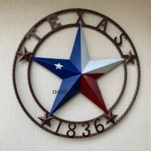 Decoración de pared de estrella de Metal, Estrella colgante de Metal rústico con diseño de bienvenida, forma redonda para decoración de fiesta en casa, adorno de Navidad - Product Image 6
