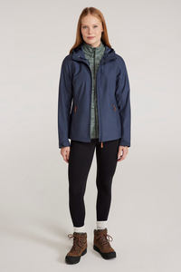 Veste softshell anthracite pour femmes de qualité supérieure personnalisée prix d'usine manches longues et coupe-vent vestes de course à pied pour l'extérieur - Product Image 2