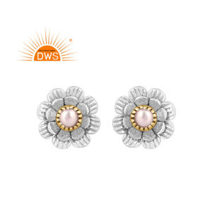 Pendientes de perlas naturales de plata esterlina fina más vendidos, fabricante de joyería personalizada - Product Image 1