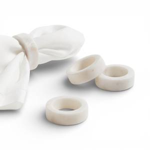 Juego de Anillos para Servilletas de Mármol con Forma Orgánica y Forma Redondeada Suave para Decoración de Mesa Moderna y Natural, Único - Product Image 5