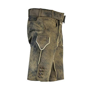 Lederhosen in Natural Look and Authentic Style Genuine Suede Leather <b>Pant</b> New Style Lederhosen Shorts - Product Image 3