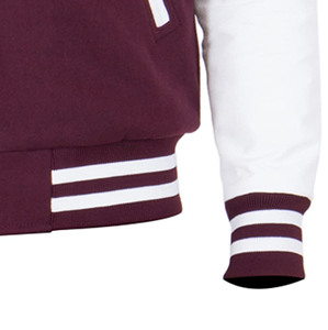 Wholesale 2025 <b>White</b> and Marron Varsity Men's <b>Jackets</b> Embroidered Regular <b>Jacket</b> for Man Custom Made Design Men Varsity <b>Jacket</b> - Product Image 2