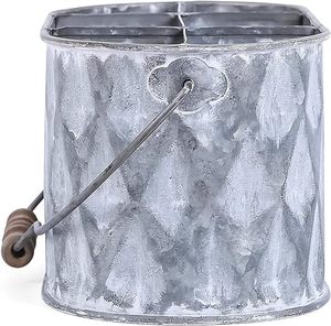 Hot Selling Classic Stylish Galvanized Diamond Pattern Utensil Holder Best Price Handmade Kitchen Ware Flatware Caddy Spoon - Product Image 3