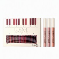 Ensemble de rouge à lèvres liquide mat anti-adhésif, gloss à lèvres, 12 couleurs, imperméable, longue tenue, maquillage en gros