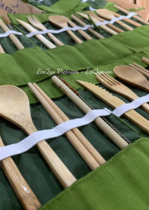 Juego de cubiertos de bambú 2024 ecológico con estuche/juego de cubiertos de bambú con logotipo personalizado de bambú natural de Eco2go Vietnam - Product Image 6