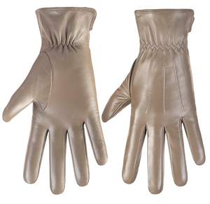 Gant de conduite en cuir pour dames en cuir Gants en cuir tendance pour femmes d'hiver avec écran tactile et textos coupe-vent - Product Image 6