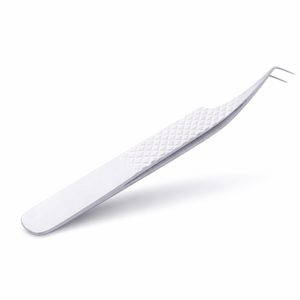 Pince à épiler de précision en acier inoxydable à pointe lisse, outil professionnel pour isolation de volume des cils - Product Image 1