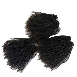 Vendedor de cabello virgen de alta calidad, extensiones de cabello de trama rizada alineada con cutícula 100% - Product Image 1