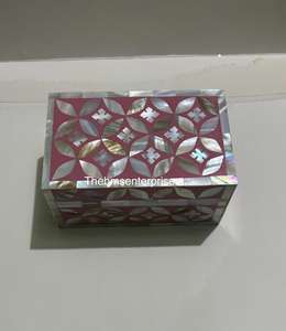 Boîte de nacre de luxe tendance Golfe bleu marine stockage de bijoux Design haut de gamme meilleurs prix de gros coffrets cadeaux en matériau osseux - Product Image 2