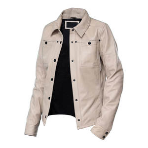 Veste en cuir noire pour hommes personnalisée meilleure vente OEM Vestes en cuir chauffantes d'hiver de haute qualité à bas quantité minimale de commande grande taille - Product Image 3