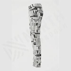 Casual Straight <b>Jeans</b> Letter Printing Design Young Male Fashion Slim Denim Pants Mid <b>Waist</b> Customized Color Trousers Wholesale - Product Image 3