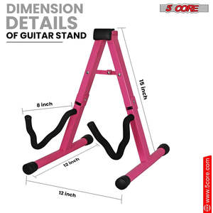 Support de guitare 5 cœurs, 2 pièces, type A, avec bras en mousse souple et base antidérapante en caoutchouc pour guitares acoustiques, électriques et basses - Product Image 5