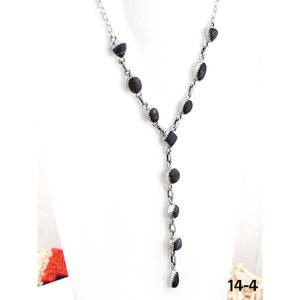 Collar Artesanal del Suroeste con Plata de Ley y Ónix Geométrico, Cadenas Étnicas para Bodas y Compromisos - Product Image 3