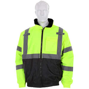 Veste de sécurité réfléchissante pour homme, sur mesure, hiver, classe 1 ANSI, imperméable, rembourrée en coton, avec éclairage LED et logo personnalisé - Product Image 2