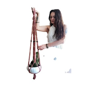 Macrame Plant Hanger Customized Macrame Plant Hanger for <b>Wall</b> and Window Decoration - Product Image 1