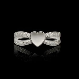 925 Sterling Silver Solid Silver 6mm Heart 1.50mm 1.20mm Zircon Semi Mount Blank Bezel Setting Gemstone Resin <b>Ashes</b> Jewelry - Product Image 6