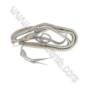 Precio al por mayor Silver Mylar Twisted Shoulder Cordones Oficial Uniforme Táctico Aiguillette Uniforme Accesorios - Product Image 6