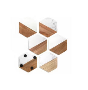 High Standard Quality <b>Marble</b> <b>Coasters</b> Eye-Catching For Home Hotels & Restaurants Usage Mats & Pads Tableware Decoration - Product Image 5