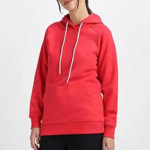 Sweat à capuche unisexe uni en coton et polyester pour femme avec poche kangourou pour nouvel arrivage - Product Image 1