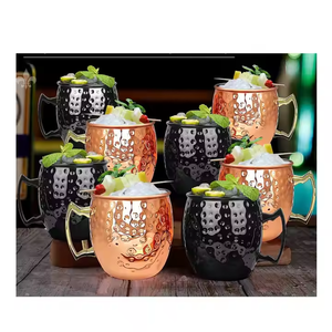 Mug en cuivre personnalisé de haute qualité du fabricant Moscou mules en cuivre antique Tasses à bière en cuivre martelé Tasses en cuivre - Product Image 2