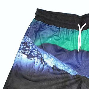 Shorts d'entraînement de sport d'été de style nouveau pour hommes respirant motif solide par sublimation vêtements de rue service OEM disponible teint en couleur unie - Product Image 3