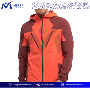 Custom Men's Winter Hooded Bomber Windbreaker Jacket Stand Front Zipper Closure Waterproof Windproof Eco-Friendly Quick Dry - Product Image 4