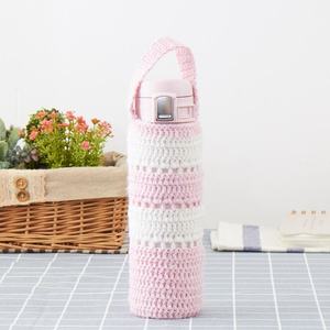 Manchon de tasse en crochet fait main universel, isolant thermique en fil, anti-chute, housse de protection pour bouteille, cadeau original pour verre - Product Image 6