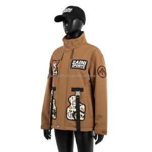 Chaqueta Softshell para Mujer, Impermeable, de Poliéster y Forro Polar, Paneles en Contraste Marrón, Logotipo Personalizado - Product Image 4