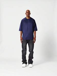 เสื้อยืดคอกลมผ้าฝ้ายหนาน้ำหนักมากสำหรับผู้ชาย แบบหนา ซักทำสีซีด  ปรับแต่งได้ เสื้อยืดคุณภาพสูงสำหรับผู้ชาย - Product Image 3