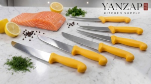 <span class=keywords><strong>Set</strong></span> di <span class=keywords><strong>Coltelli</strong></span> da Macellaio YanZap in Acciaio Inossidabile ad Alto Contenuto di Carbonio e Molibdeno per Disossare e Filettare con Manico Ergonomico e Antiscivolo in PP - Product Image 2