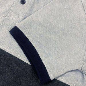 Polo personalizado de hombre con logotipo bordado y estampado en dos tonos de algodón 100%, Polo de golf de secado rápido, Polo personalizado - Product Image 6