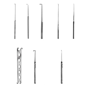 Crochets Crile Hooklet & Skin, 20,4 cm (8 pouces), Von Graefe pour strabisme et crochet cutané, 13 cm (5 pouces), Mannerfelt-Langenbeck, 15,5 cm (6 pouces) - Product Image 1