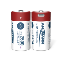 Paket Baterai Lithium-Ion 2500mAh Isi Ulang USB Tipe-C Ultra Portabel Berkualitas Tinggi 1.5V Densitas Energi Tinggi Ramah Lingkungan 1500