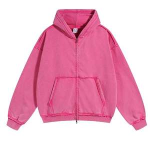 Sweat-shirt à capuche personnalisé en coton délavé, taille plus, pour homme, manches longues, style vintage - Product Image 2