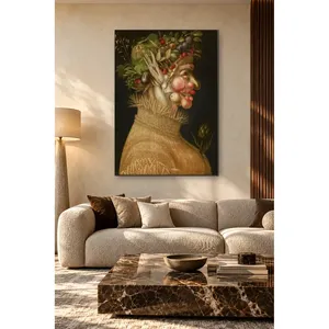 Stampa su tela di Fida Arcimboldo: Ritratto estivo di frutta e verdura - Product Image 2