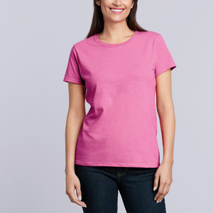 Ropa de alta calidad Camiseta de mujer en blanco de cuello redondo de algodón con logotipo personalizado de Bangladesh - Product Image 1