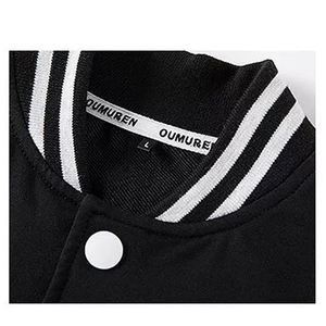 Veste de baseball universitaire en gros, style patchwork, col montant, 100% coton, épaisse, pour hommes, style lycée et université, en vrac - Product Image 2