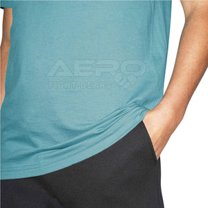 Camiseta cómoda de algodón 100% duradera y ajustada para hombre, tela de punto hecha en Pakistán con diseño liso informal - Product Image 5