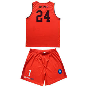 Uniforme de Baloncesto Personalizado Sublimado Transpirable con Cuello en V Sin Mangas para Hombre, Conjunto de Camisetas y Pantalones Cortos 100% Poliéster OEM - Product Image 2