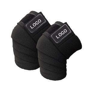Custom Breathable Neoprene Unisex Powerlifting Knee Wraps Heavy Duty Gym <b>Strap</b> Knee Brace for Weight Lifting - Product Image 1