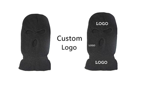 หมวกไหมพรมปิดหน้าแบบเต็มหน้า 3 รู สำหรับปั่นจักรยาน ฤดูหนาว ปักลายได้ ราคาถูก ผลิตตามสั่ง ขายส่ง สำหรับผู้หญิงและผู้ชาย ทำจากอะคริลิก 100% - Product Image 6