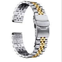 Correa de Reloj Inteligente Unisex de Lujo GD251 de Acero Inoxidable de 20-22 mm, Bicolor, Ajustable, Impermeable, Suave, Ligera, Transpirable, con Logotipo Personalizado