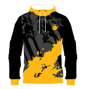 High Quality Best Seller Yellow Color Best Supplier Breathable Comfortable Fits Casual Wear <b>Men</b> Hood Neck <b>Hoodie</b> With Pullover - Product Image 1